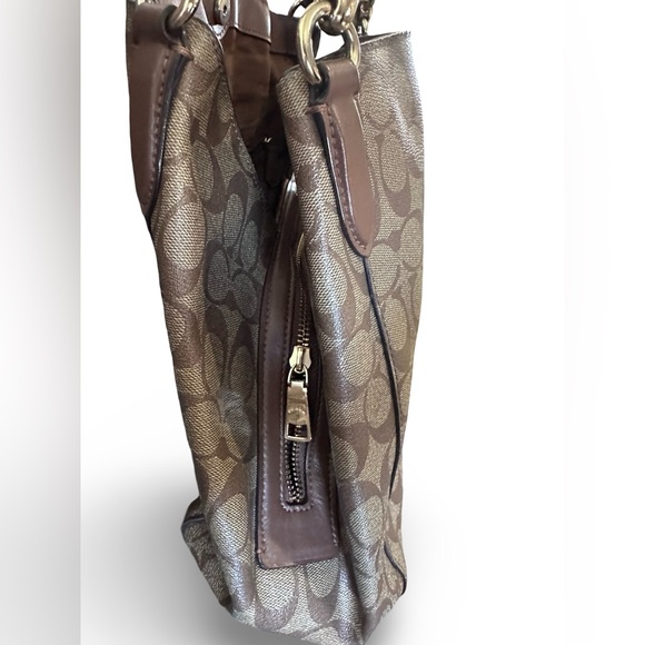 Coach Brown Signature Tote Bag - Picture 5 of 14
